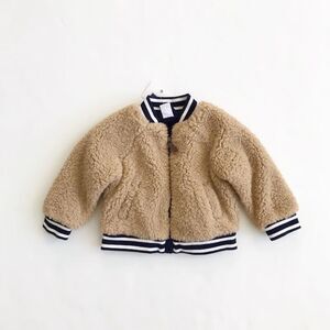 Janie and Jack NWT faux fur teddy jacket 6-12m